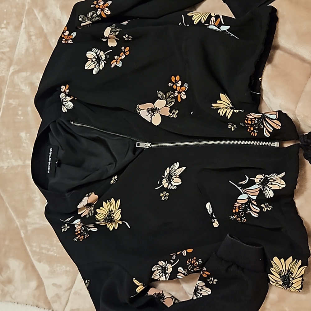 Black Bomber Fashion Jacket